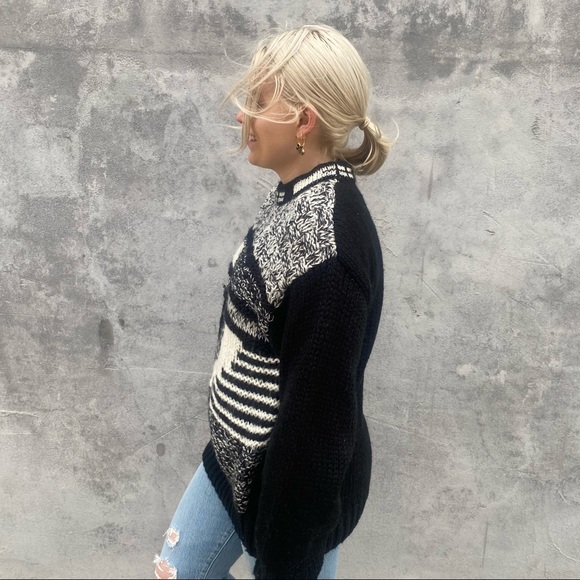 VINTAGE Oversized Grunge Sweater Chunky 90s - Picture 4 of 8